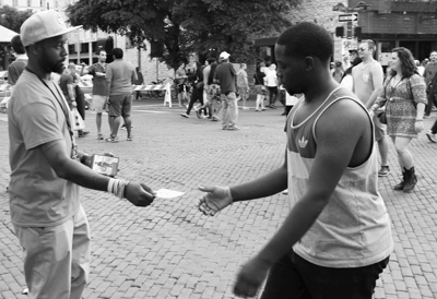 SXSW Marketing Team Activation Pass out flyers