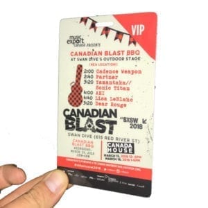 Backstage VIP Pass Printing