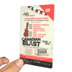 VIP Backstage Pass printing