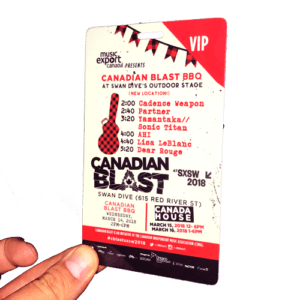 3"x 5" Plastic VIP Backstage Pass Credential Card Printing Service