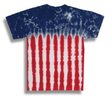 Patriotic American Flag 2 Tie Dye T Shirt