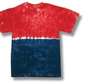 Patriotic Two Tone Tie Dye T Shirt