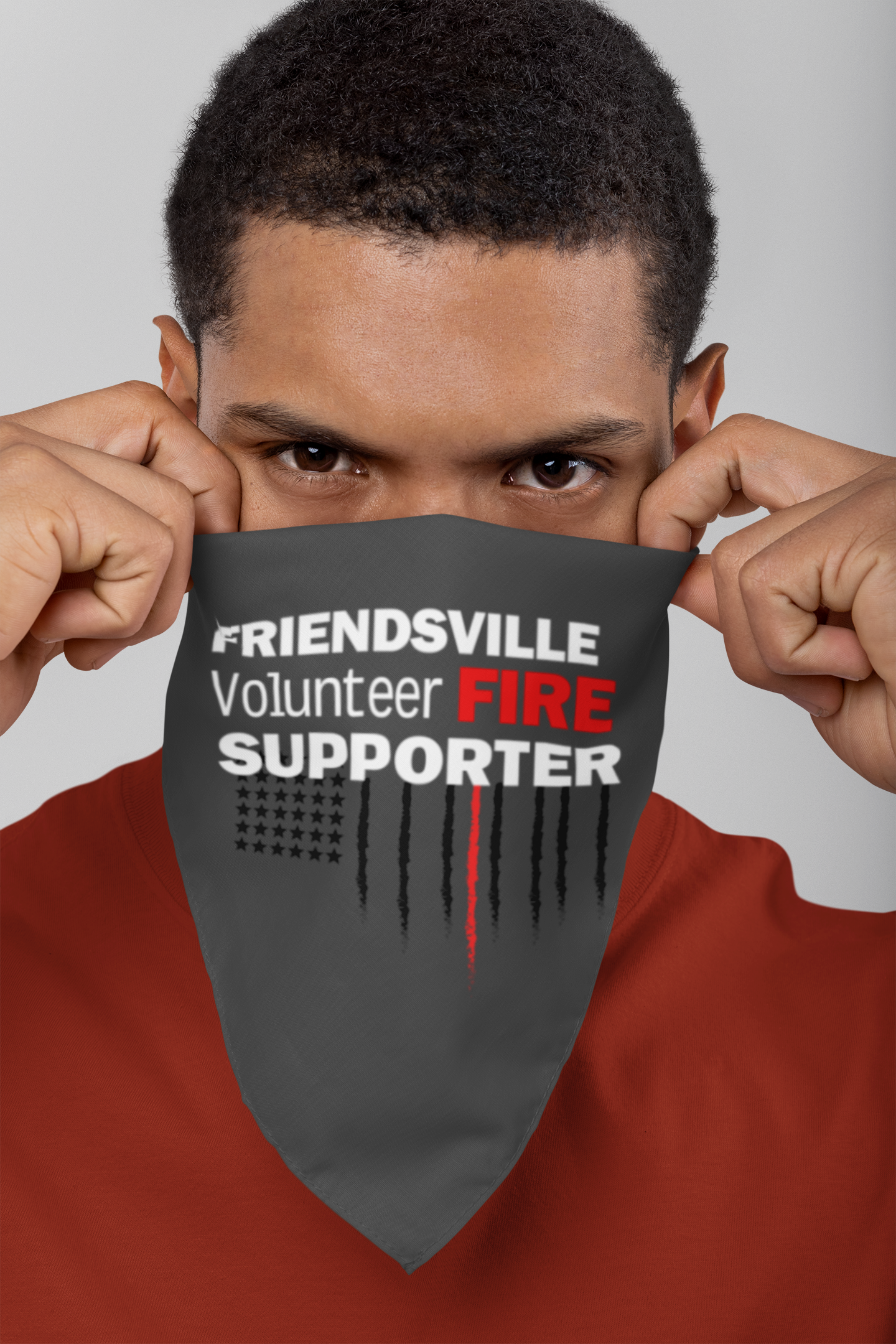 bandana style firefighter support mask
