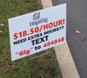 hiring staffing print shop yard signs