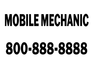 example of a 2 line design yard sign layout
