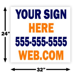 24x32 yard sign printing service