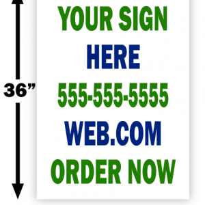 Yard & Bandit Signs 10mm Corrugated plastic heavy duty sign printing 36 x 24 single/double