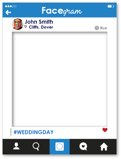 Selfie Instaframe Snap chat style photo party frames