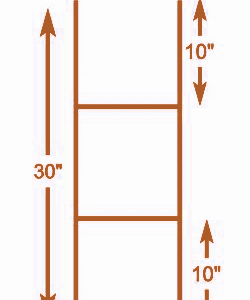 Metal Wire Yard Lawn Sign Stakes 9x30